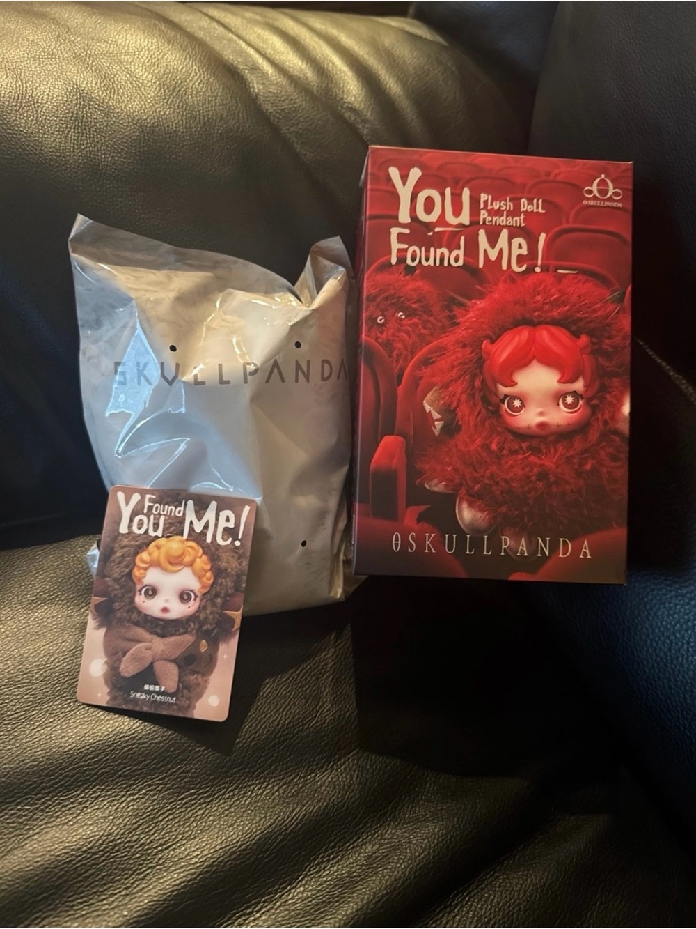 Skullpanda “You Found Me!" Sneaky Chestnut Plush Doll Pendant